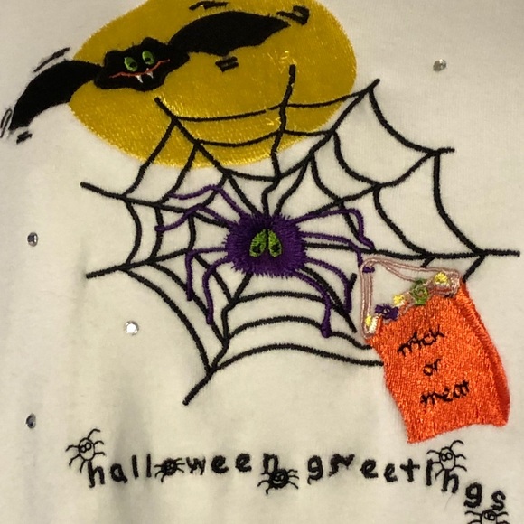 Quacker Factory Tops - Quacker Factory White L/S Halloween T-Shirt